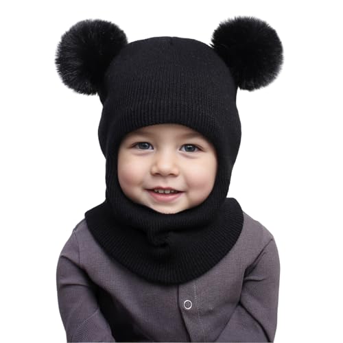 3-in-1-Schal Mütze Ohrenschützer Winter Strickmütze...