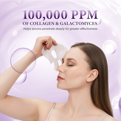 Image of Zilka Bio Collagen Korean Face Mask (Pack of 1) - Niacinamide, Hyaluronic Acid & Fast Absorbing Collagen | Overnight Hydrating Face Mask for Glass Skin | Anti-Aging, Firming, Reduces Fine Lines & Wrinkles | Korean Skincare