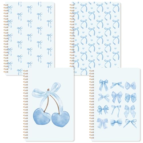 Carnet de notes à spirale ligné Coquette bleu pour l'école et le bureau