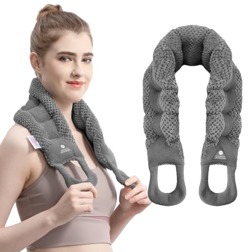 UNCN Extra Long Wheat Bags Microwavable | Neck Shoulder Heat Pad with Handles | Microwave Heat Pad for Back Pain Relief 85×15 CM | Reusable Heat Pads for Pain Relief in Muscles, Joints, Back, & Cramps