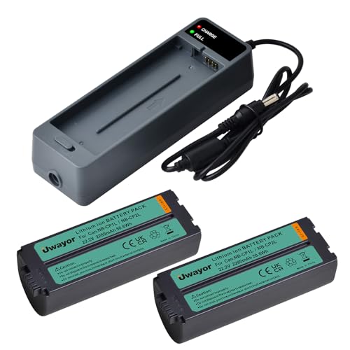 Uwayor 2280mAh NB-CP2L NB-CP1L Battery 2 Pack and Charger for Canon Photo Printers SELPHY CP1500 CP1300 CP1200 CP910 CP900 CP800 CP790 CP780 CP770 CP730 CP600 CP510 CP400 CP330 CP300 CP220