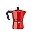 Premier Housewares 0602457 Cafetière Italienne 3 Tasses Aluminium Rouge
