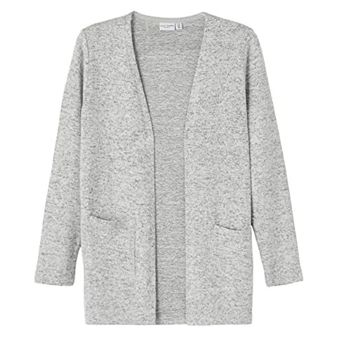 NAME IT Mädchen leichte Strickjacke nkfVICTI (134-140, Grey Melange) Cover