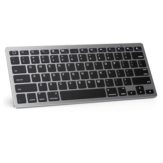 OMOTON Ultra-Slim Bluetooth Keyboard Compatible with 2018 iPad Pro 11/12.9, New iPad 9.7 Inch, iPad Air, iPad Mini, iPhone and Other Bluetooth Enabled Devices, Grey