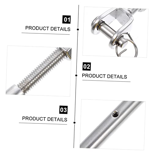 LIFKOME 1pc tensores de cable de acero inoxidable cuerpo cerrado tornillo para tensar cables miniatura 4