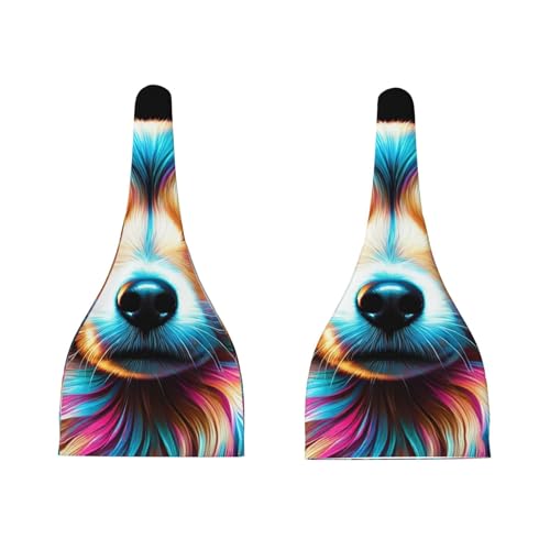 Newborn Baby Hat, Colorful Cute Dog Print Soft Top Knot Beanie Cap, Cute Baby Headwear for 0-6 Months3