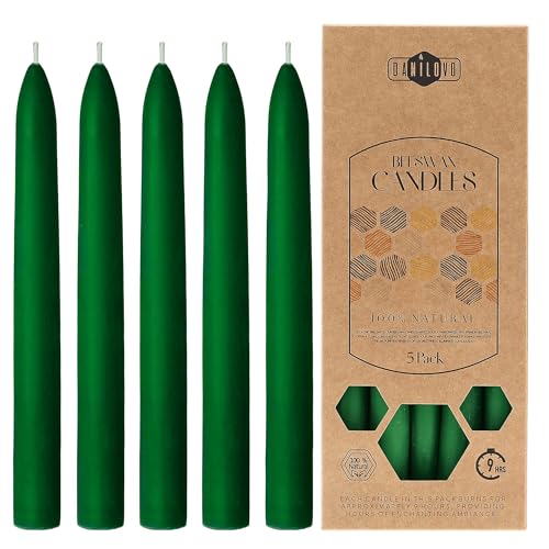 Danilovo Reine Bienenwachs Stabkerzen 5 Stück – Natürliche,...