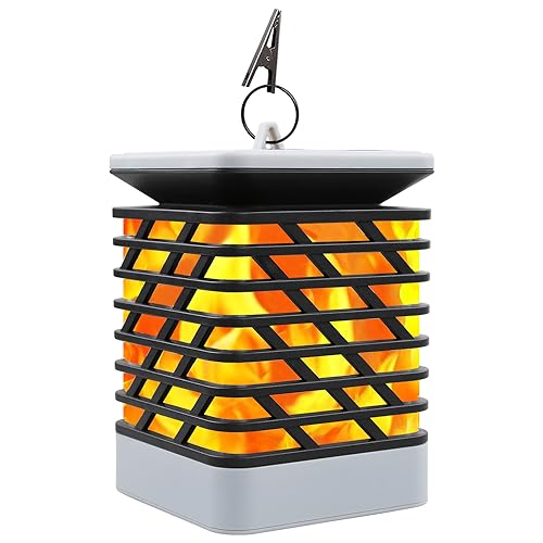 Small Solar Lanterns Outdoor, Longben LED Light Waterproof Metal Solar Wall Hanging Lights, Decorative Wall Lantern with Hooks, Anti-Rust Garden Lanterns for Table Pathway Party Yard