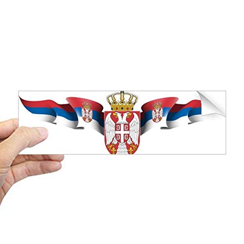 Pegatina rectangular de Serbia para la personalización de lunas y defensas 2