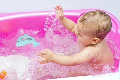 Miniatura 6 de Termómetro de agua para bebés, Inf que baña termómetros animales lindos healthyty Cuidado del baño (delfín azul)