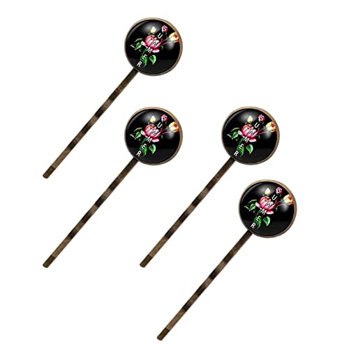 Pince à cheveux fleur noire résolvant le glissement des barrettes