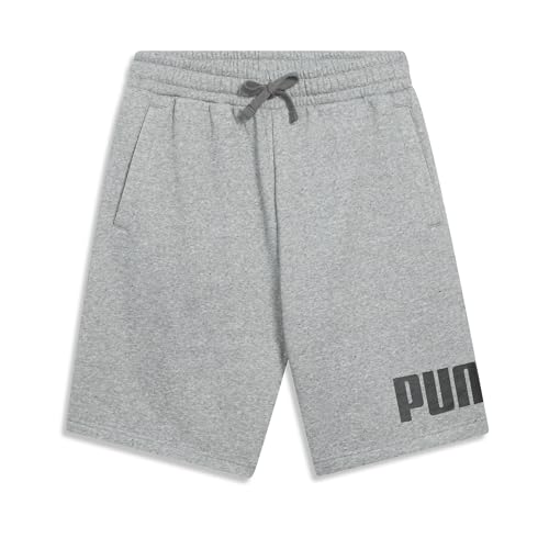Puma Men's Big Logo Fleece 10' Shorts (Available in Big & Tall), Medium Gray Heather SS25, M
