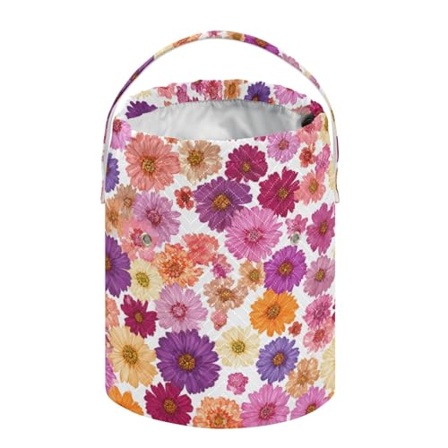 Image of Tatenale Crochet Bag Yarn Bag Knitting Project Bag with Pockets and Handle Portable Yarn Storage Organizer Tangle Free 8.3x11 InchRed Purple Yellow Daisy06