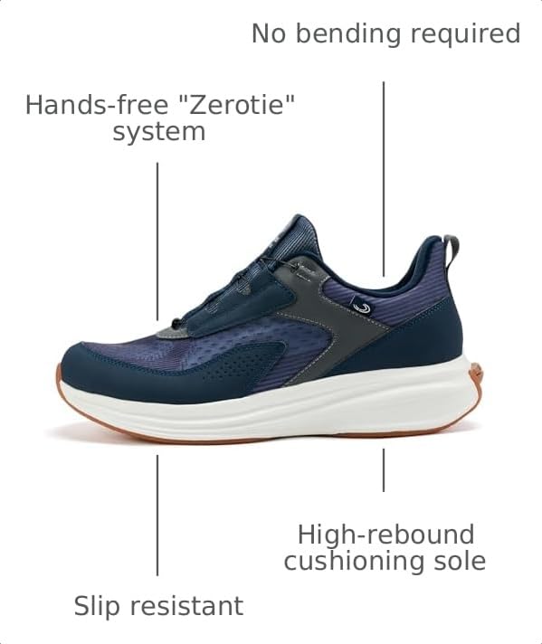 Image of Men's Hands Free Shoes - Slip-On Sneakers with Innovative Design No-Tie Laces No-Bend Convenience Walking Shoes for Men