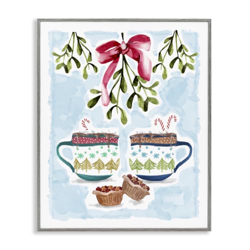 Cozy Winter Cocoa Dessert Holiday, 11 x 14 Inch Framed Giclée Print