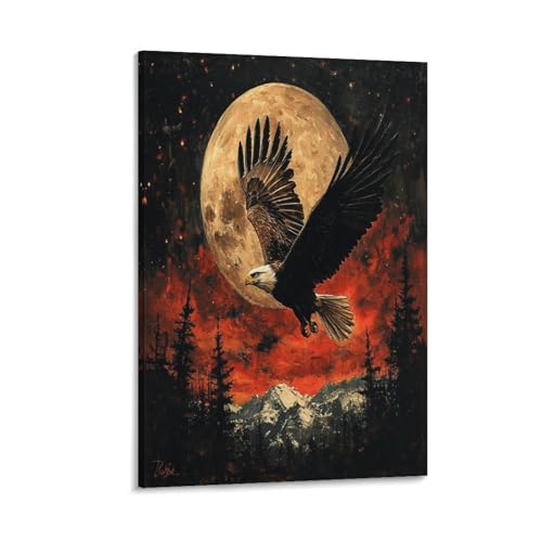 Affiche décoration aigle grand format 50x75cm pour art mural contemporain