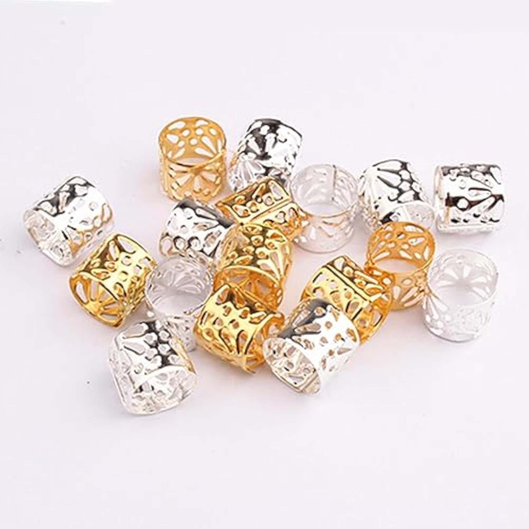 100Pcs Dreadlocks Beads for Beard Decoration