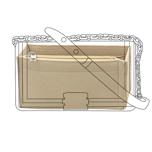 Lckaey Bolsa organizadora para bolsas Chanel Leboy, bolsa organizadora de feltro, bolsa Y094Khaki-M