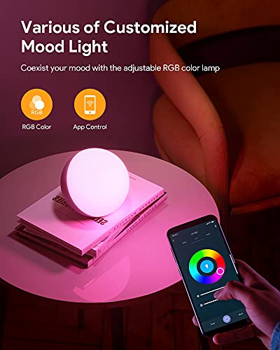 Hifree Smart LED Tischlampe, RGB Dimmbar Touch Nachttischlampe für Kinder – Ansicht 5