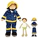 Produktbild SIGIKID 42859 Lernpuppe Feuerwehrmann, Plüsch Anziehpuppe, Kleidung an-&ausziehen: Knöpfe, Klett, Reißverschluss: spielen, lernen, kuscheln - für Kinder ab 12 Monaten, Mehrfarbig/Feuerwehrmann 45 cm