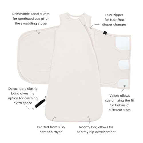Image of KYTE BABY Unisex Rayon Made from Bamboo Sleep Bag Swaddler for Babies, 1.0 Tog