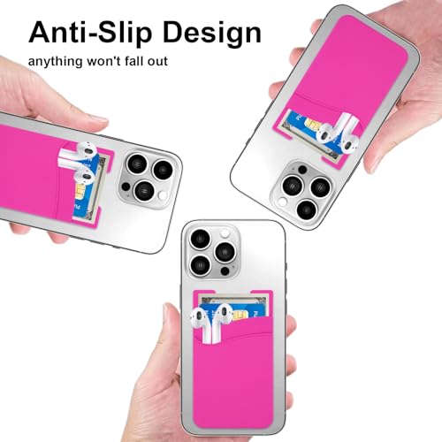 Ailoveteck Phone Wallet, Credit Card Holder For Cell Phone, Phone Card Holder Stick On Phone Case Compatible For Iphone/Android/Samsung Galaxy 5 Pack thumb #3