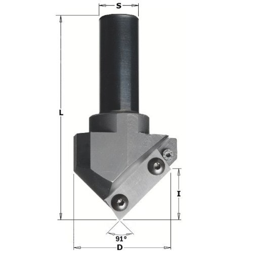 CMT Orange Tools 663.101.11 - Fresa cuch. revers. en v s 20x50 d 52x25x100 z1dx
