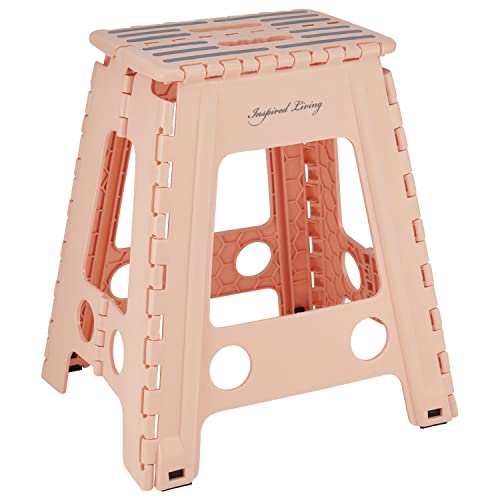 Inspired Living 18" Step Stool, Folding Step Stools for Adults,