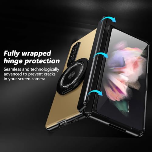 Protection Samsung Galaxy Z Fold 3 haut de gamme dorée au design mince et robuste - 6