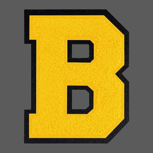 FANCIBAND 4.5 Inch Chenille Varsity Letter Patches Yellow Iron On Letters