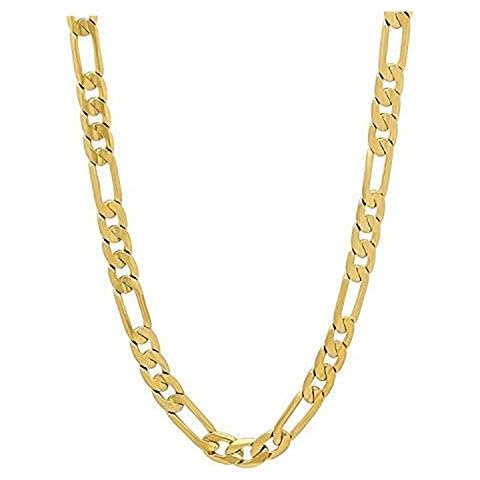 Gold Figaro Chain 5MM Fashion Jewelry Necklaces, 24K Overlay, Resists Tarnishing, OWN for Life (28) Cover