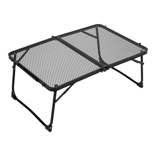 Table camping métal portable avec plateau mesh résistant chaleur - 2