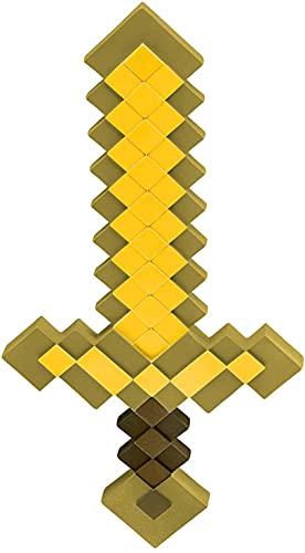 Minecraft - Épée en Or - Licence Officielle Mojang - Accessoire Immersif pour Fans - Taille...
