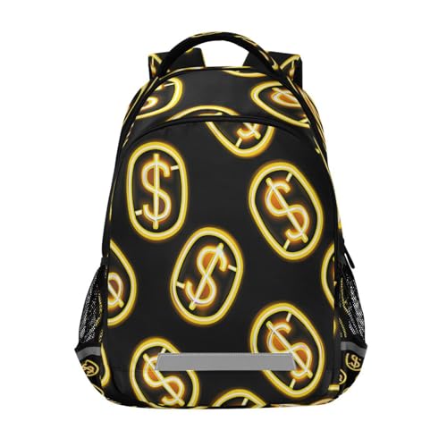 Lindas mochilas Grizzly Bears, mochila de viagem para laptop, mochila escolar, para homens, mulheres, adolescentes e crianças, Moeda amarela, 11.6 X 6.9 X 16.7inch, Mochilas Daypack