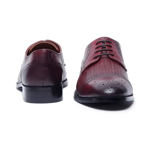 Image of LOUIS STITCH Formal Shoes for Men | Genuine Leather, Stylish Lace-Up for Business, Office, Party & Wedding (LSEUWEOX )