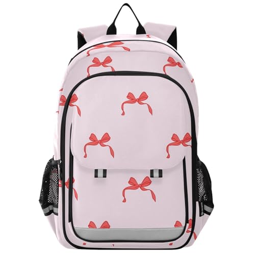 Sac à dos ordinateur portable enfants ruban rose rouge pour l'école