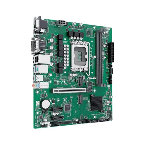 PRO H810M-C-CSM, Scheda Madre Intel, 6+1+1+1 Fasi di Alimentazione, Slot DDR5, PCIe 5.0, Adatta per PC AI-Advanced, 2 Slot M.2, DisplayPort, VGA, HDMI, USB-A e USB-C 10Gbps, Nera - Scheda madre - Immagine 2
