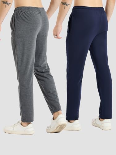 Image of Modeve Men Solid Cotton Blend Track Pant for Summer Pack of 2