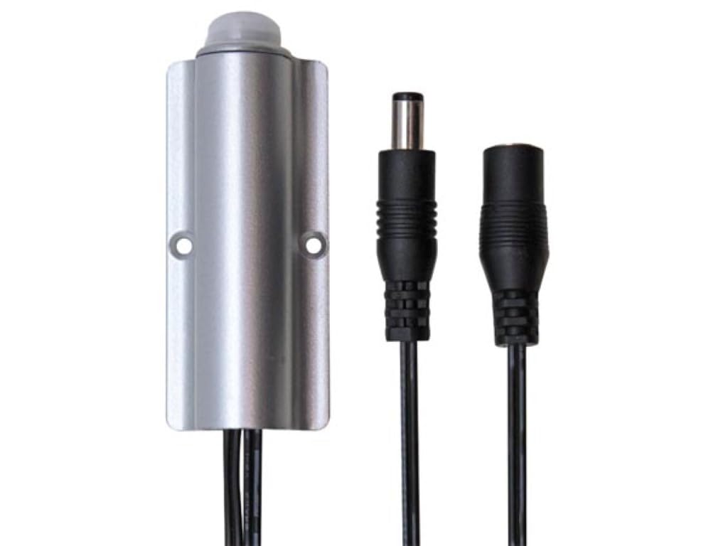 Perel Sensore PIR per strisce LED, attivazione automatica al rilevamento del movimento, disattivazione dopo 45 secondi senza movimento, ideale per strisce LED monocolore, lunghezza cavo 0,5 m
