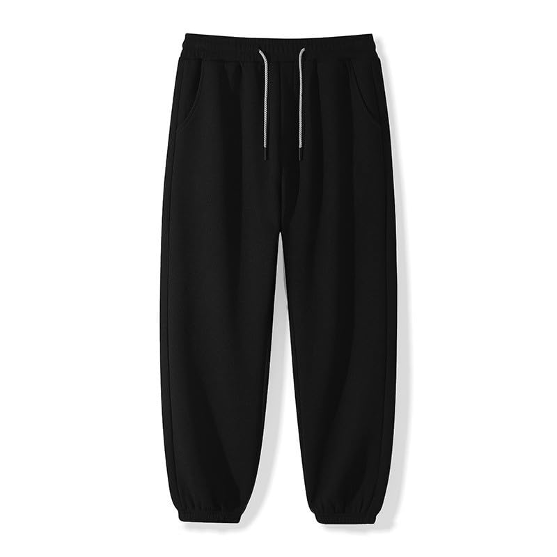 Men's Casual Loose Fit Sweatpants Elastic Drawstring Trousers Lightweight Breathable Hiking Pants with Pockets
