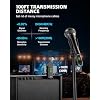 LEKATO Wireless XLR Transmitter Receiver 2.4GHz for Dynamic Mic, 4 Channels Wireless Microphone System 8H Running Time, Phantom-Powered for PA Systems, Audio Mixer, Live Sound, Church(MW-20)