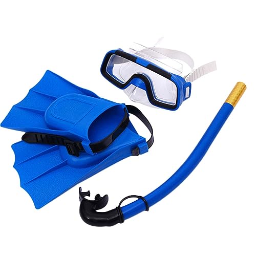 HANABASS Diving Gear Set Silicone Snorkeling Mask Breathing Tube and Comfortable Flippers for Outdoor Underwater