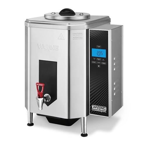 Image of Waring Hot Water Dispenser with 10-Gallon Capacity & 120V | 10-Gallon Capacity, Digital LCD Controls, 150-205F Temperature Range, Night Mode, for Restaurants & Catering Kitchens, 120V