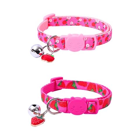 Adjustable Fruit Style Cat Collars with Bells Cover