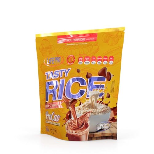Life Pro Tasty Rice – Harina de arroz pre gelatinizada para una mejor asimilación y digestión – Suplemento nutricional con textura extrafina sin azúcares – 1 kg (PROCAO)
