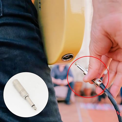 Fiche Connecteur Jack 1/4 Mono TS Mâle Heavy Duty pour Ampli et Guitare - 6