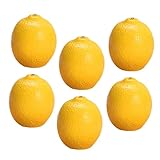 Amosfun Künstliche Kleiner Zitronen Aus Kunstharz Miniatur Simulationszitrone Für Puppenhaus Und Tischdekoration Bruchfest Und Kindersicher 6 Stück