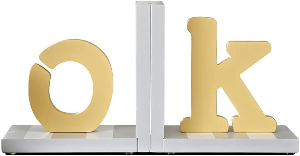 Ornament Desktop Decorations European-Style Alphabet Desktop Decoration Bookends,Book Back Children's Room Bookshelf Ornaments