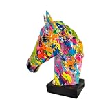 . 【Design unique】: La statue de cheval en résine, détails réalistes, couleur accrocheuse, ajoute de la paix, de la beauté, de la chaleur et de la beauté à n'importe quel décor