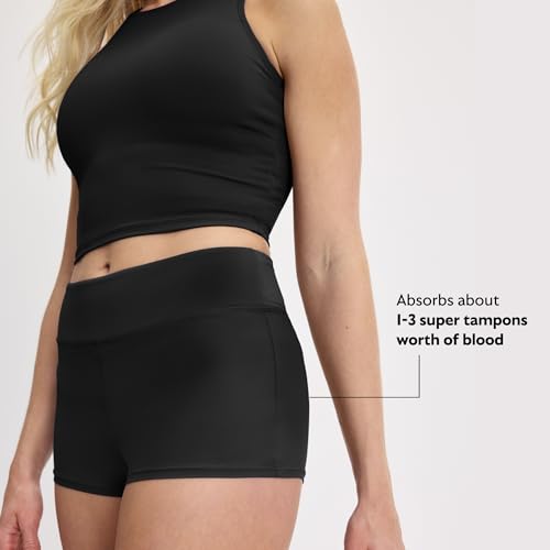 Image of KNIX Teen Girls Leakproof Period Swim Shorts - Moderate Flow Protection, Absorbs 2-4 Super Tampons, UPF 50+